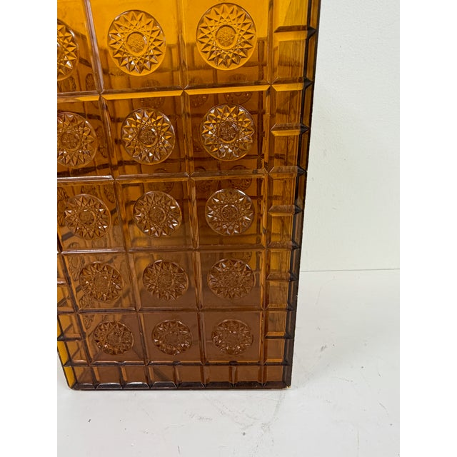 Amber Lucite Style Waste Basket / Trash Can For Sale - Image 4 of 17