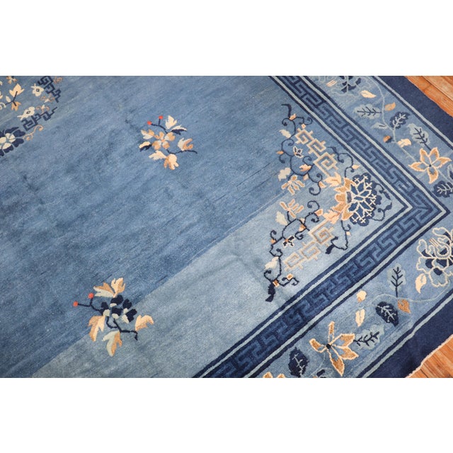 Folk Art Early 20th Century Zabihi Collection Chinese Peking Room Rug - 9'1" x 11'8" For Sale - Image 3 of 11
