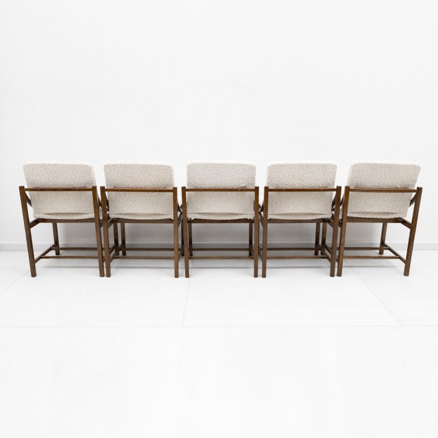 Wood Dining Chairs by Vittorio Rossi for Lorenzon Italia, 1960s, Set of 5 For Sale - Image 7 of 11