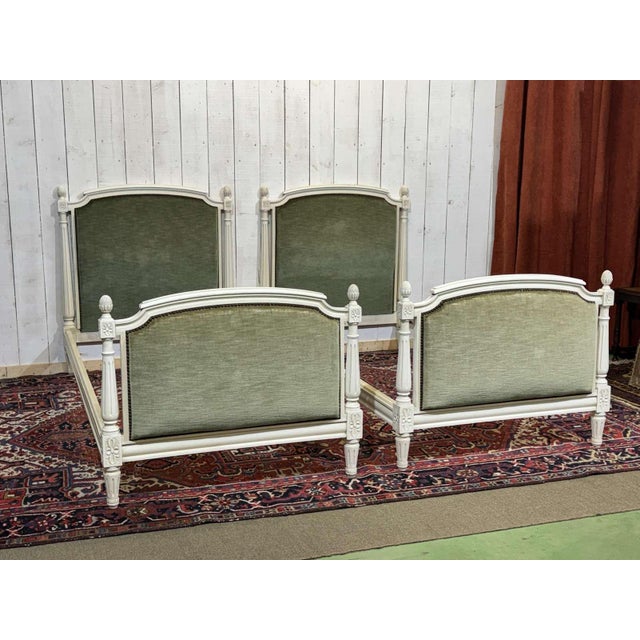 Louis XVI Style Beechwood Beds, Set of 2 For Sale - Image 16 of 16