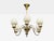 1960s Danish Modern, Chandelier, Brass, String, Glass For Sale In New York - Image 6 of 13