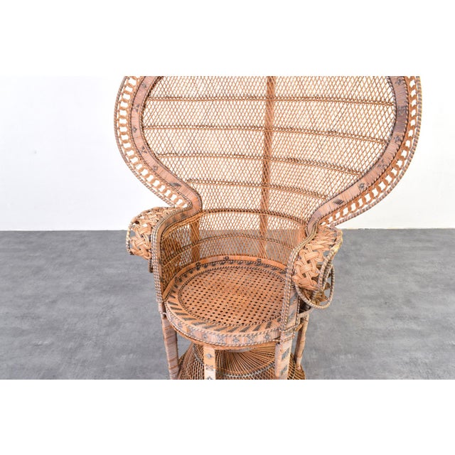 Mid-Century Modern Wicker Peacock Emmanuelle Chair from Kok Maison, 1970s For Sale - Image 10 of 16