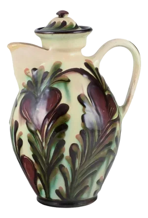 Ceramic Chocolate Jug with Polychrome Glaze from Kähler, Denmark, 1930s