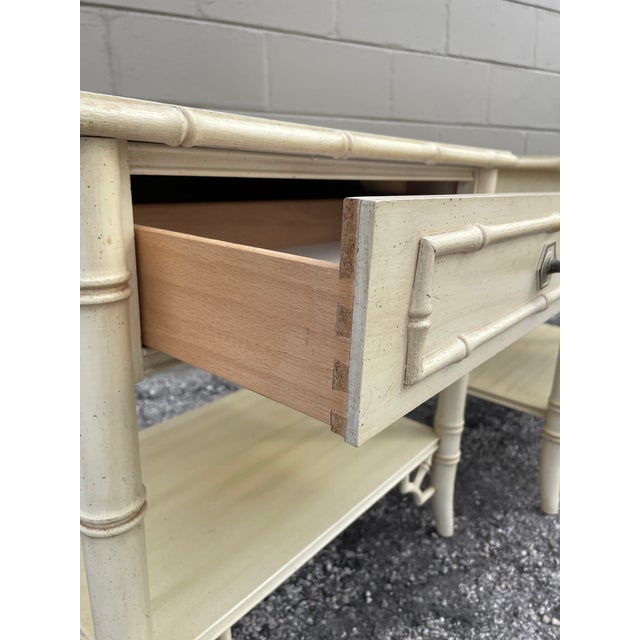 Vintage Thomasville Allegro Faux Bamboo Nightstand Pair Chairish