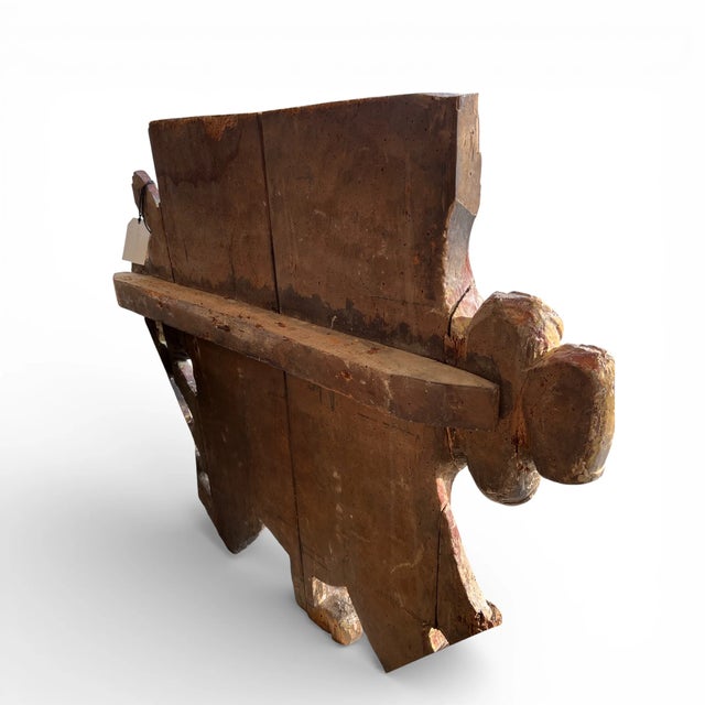 Spanish 18c Spanish Antique Wood Coat of Arms For Sale - Image 3 of 4