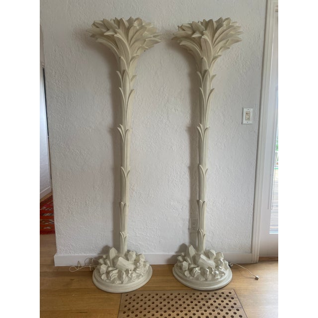 1960s Pair of Fiberglass Torchères in the Manner of Serge Roche For Sale - Image 13 of 13