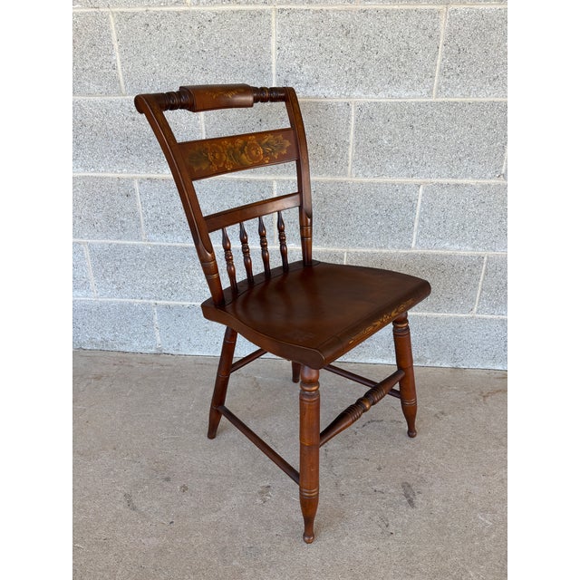 Description: L. Hitchcock Riverton Harvest Maple Side Chair. In Very Good Vintage Furniture Condition. Normal Age Wear,...