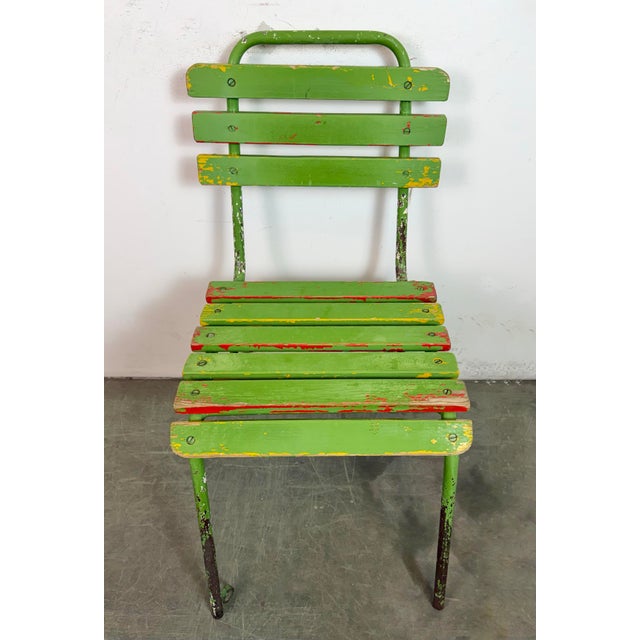 Mid-Century Modern Vintage Industrial Green Chair, 1960s For Sale - Image 3 of 18