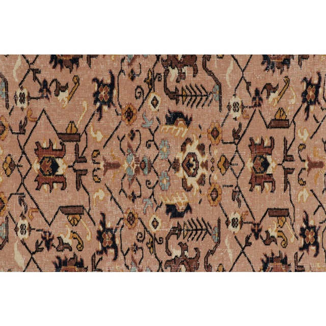 Traditional Vintage Turkish Rug in Brown With Colorful Geometric Patterns, From Rug & Kilim For Sale - Image 3 of 8