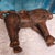 Sculpture Materials Vintage Hand-Carved Hardwood Lion Sculpture With Gulati Label, 20" For Sale - Image 7 of 10