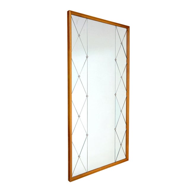 Vintage Swedish Segmented Bedroom Mirror, 1950 For Sale - Image 6 of 6