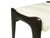 Mid-Century Modern Italian Ottomans in Ivory Skai and Wood, 1950s, Set of 2 For Sale - Image 6 of 10