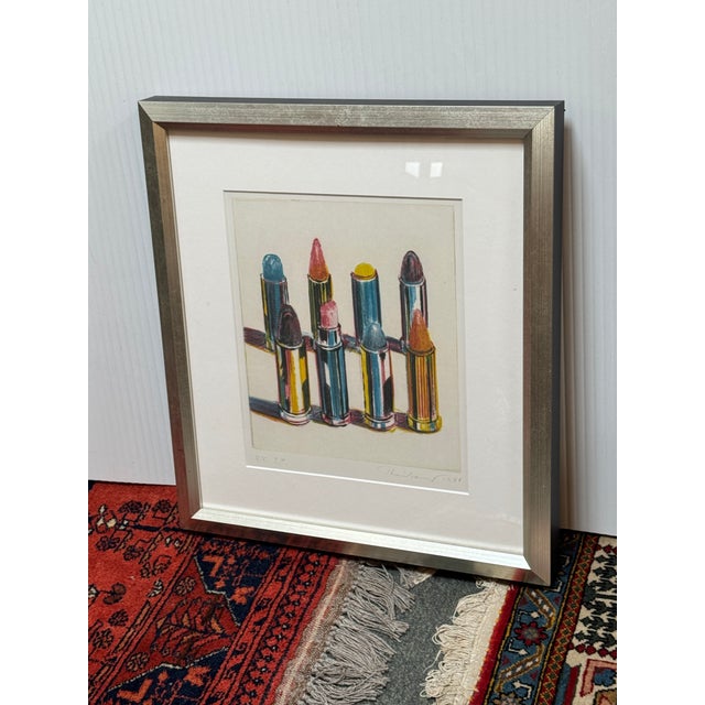 Design Plus Gallery presents the Eight Lipsticks Print by Wayne Thiebaud. This composition depicts a grouping of eight...