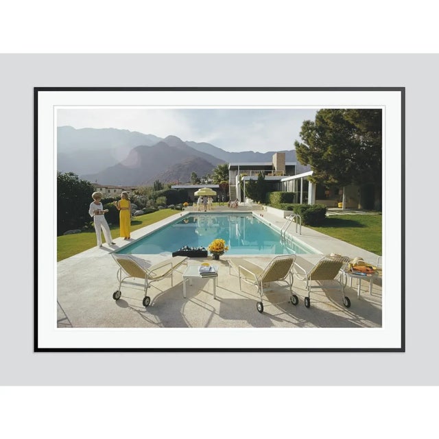 Modern Palm Springs Pool 1970 by Slim Aarons Framed C Print For Sale - Image 3 of 3