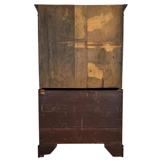 Brown Antique Georgian Mahogany Chest on Chest, 1700s For Sale - Image 8 of 11