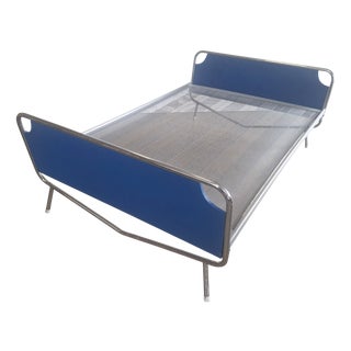 Chrome-Plated Tubular Steel Bed by Wim Rietveld, 1950s For Sale