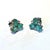 Bochic “Orient” Vintage Emerald & Rose Cut Diamond Earrings Set 18K Gold & Silver Natural Emeralds 6 carat Natural Rose...