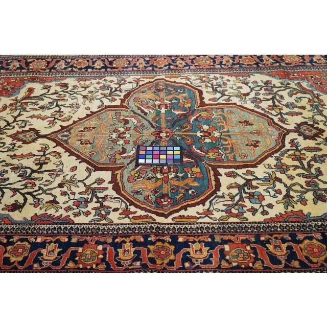 Antique Farahan Sarouk Rug 4'3'' X 6'7'' For Sale - Image 9 of 12