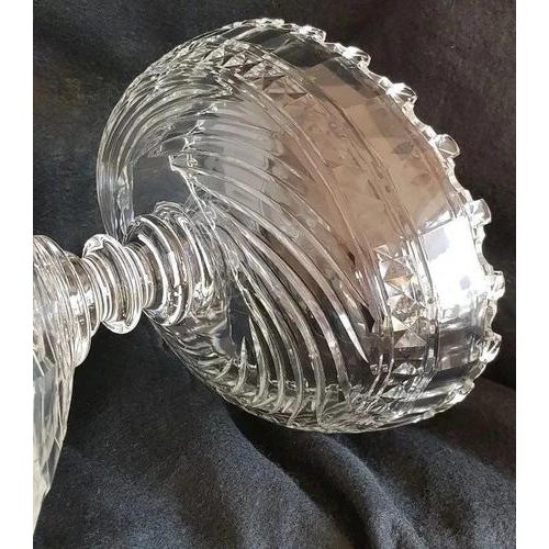 Edwardian Irish Cut Glass Fruit Bowl with Castle Rim For Sale - Image 12 of 14