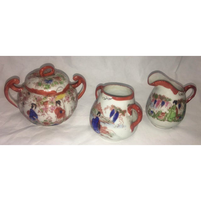 Vintage 1960s Japanese Imari Porcelain Tea Set 5 Pieces Chairish
