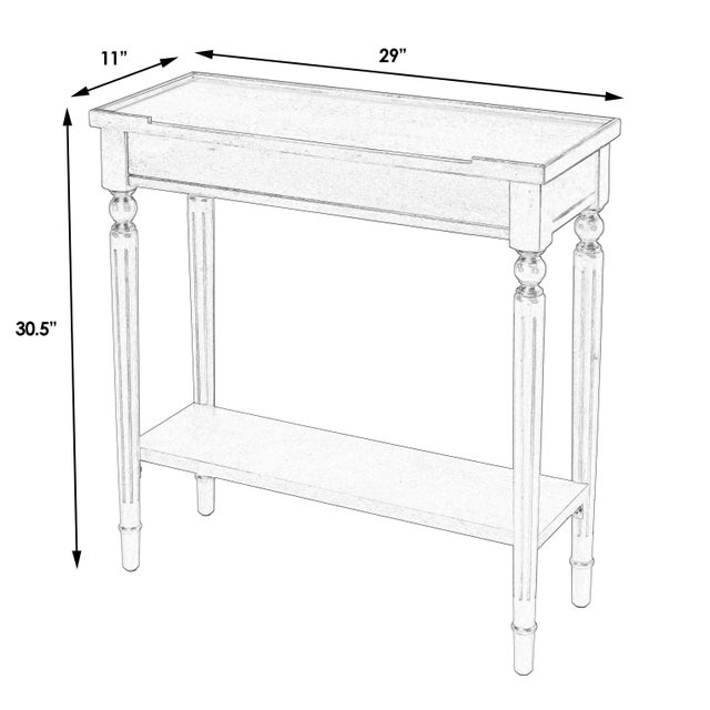 Transitional Aubrey Plum Console Table, Black For Sale - Image 3 of 9