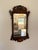 Wood Large Antique Edwardian Inlaid and Gilt Mahogany Fretted Wall Mirror, 1900 For Sale - Image 7 of 7