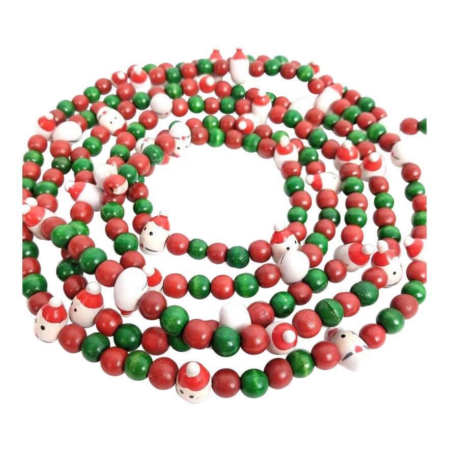 Adler Danish Modern 9 Wood Christmas Bead Garland 2 Strands Chairish