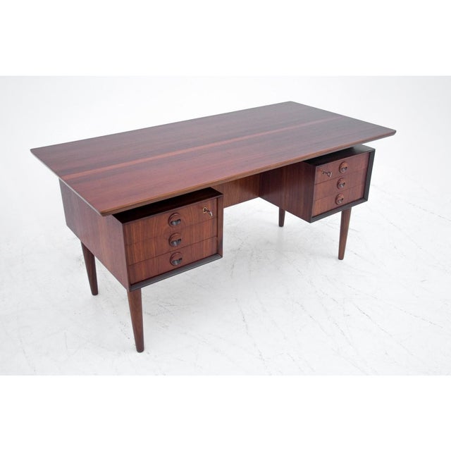 Mid-Century Modern Vintage Danish Teak Desk, 1960s For Sale - Image 3 of 17