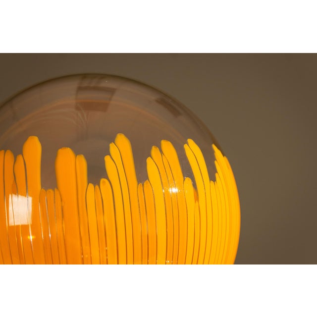 Red Glass 831 Lamp in Orange by Ludovico Diaz de Santillana for Venini, Italy, 1960s For Sale - Image 8 of 13