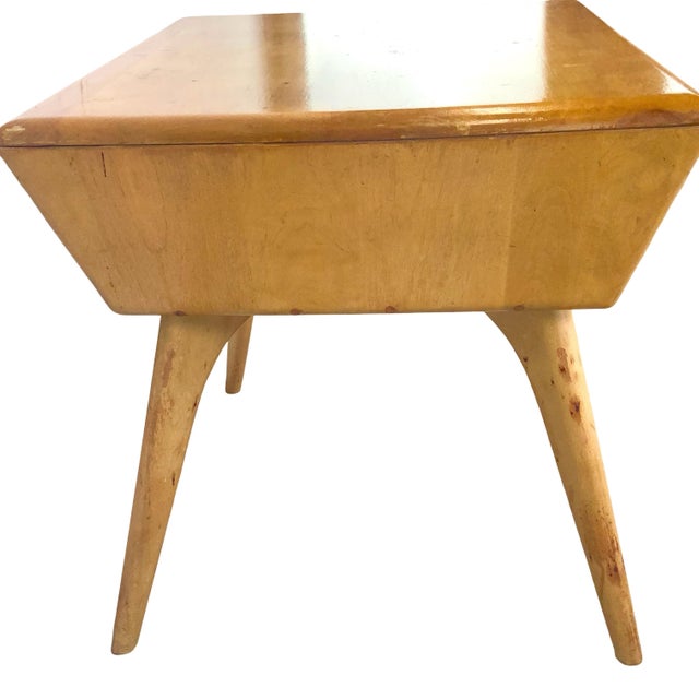 Heywood-Wakefield Solid Birch Encore End Table in Wheat For Sale - Image 12 of 18