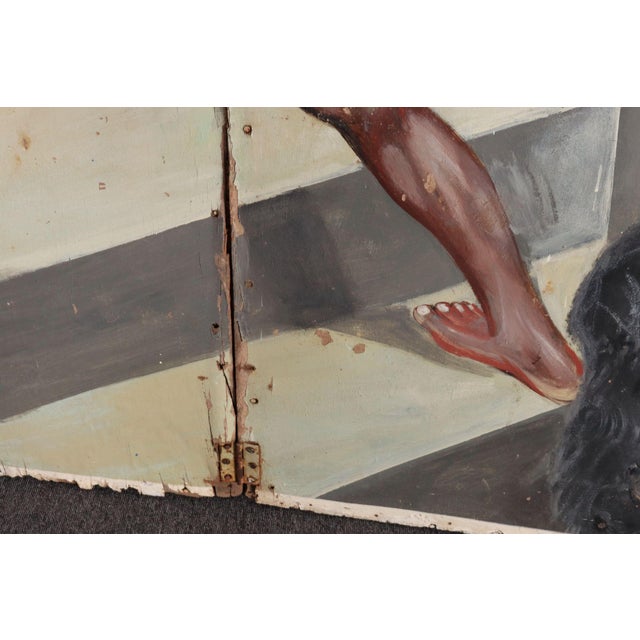 Monumental Ghanaian "Concert Party" Fragmentary Bifold Painting by Mark Anthony For Sale - Image 14 of 18