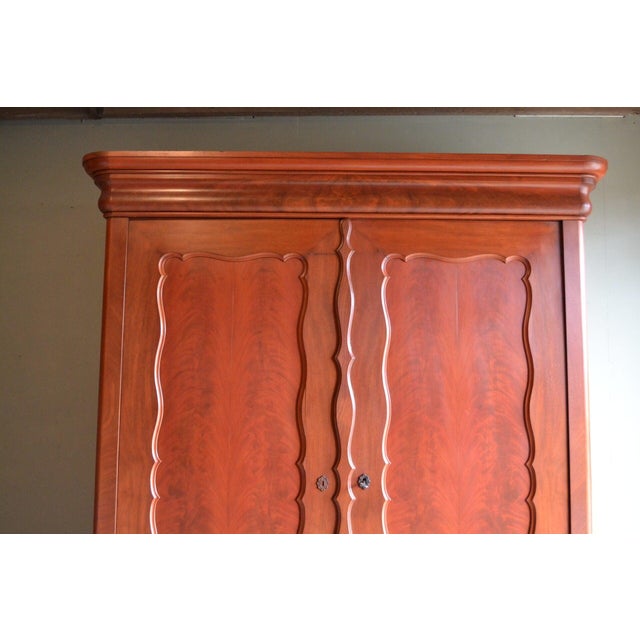 Large Mahogany Biedermeier Cabinet For Sale - Image 6 of 9