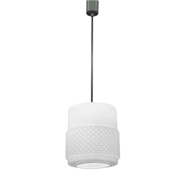 Mid-Century Opaline Glass Pendant, Czechoslovakia, 1960s For Sale