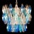 Murano Glass Poliedri Sapphire Colored Chandelier in the Style of Carlo Scarpa For Sale - Image 3 of 11