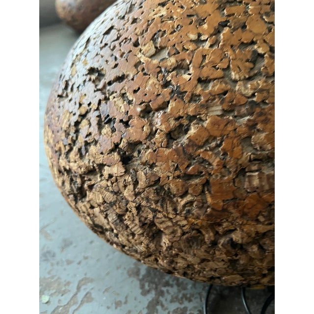 Motivated Seller: 1970s Cork and Walnut Tulip Table Lamps Attributed to Adiran Pearsall For Sale In Cincinnati - Image 6 of 13