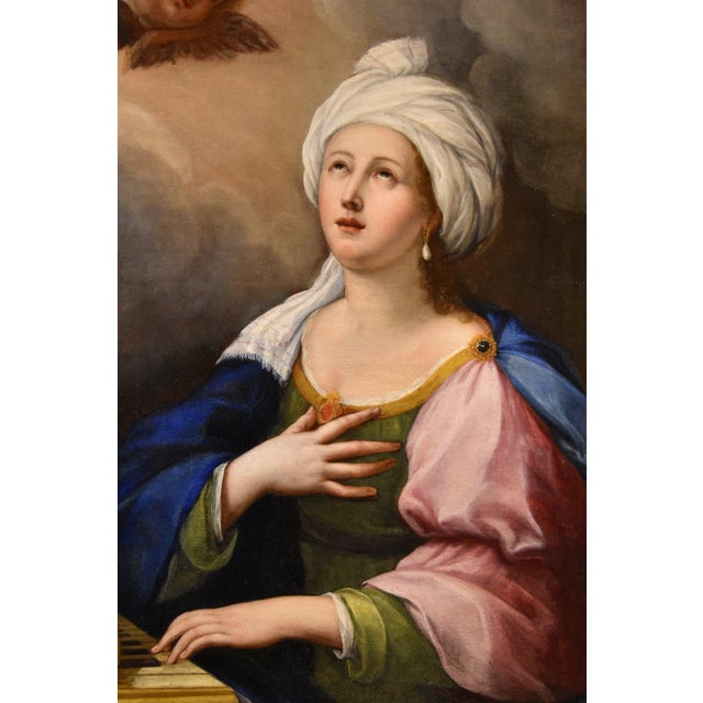 Lucas de la Haye / Luca Fiammingo, Saint Cecilia, 1650, Oil on Canvas, Framed For Sale - Image 8 of 11