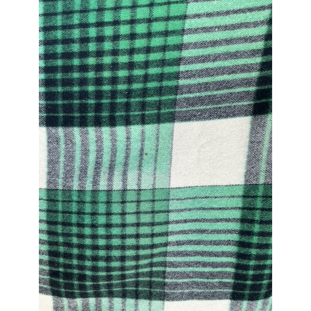 Textile Vintage Wool Plaid Blanket For Sale - Image 7 of 12