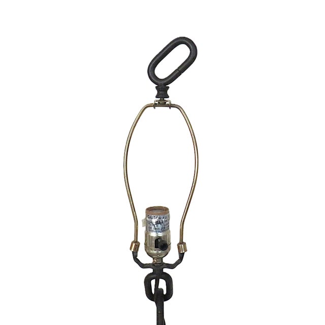 Mid 20th Century Mid 20th Century Pair of Brutalist Chain Link Table Lamps For Sale - Image 5 of 7
