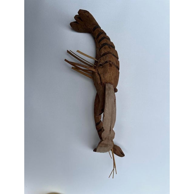 Nautical Carved Wood Lobster Sculpture For Sale - Image 3 of 7