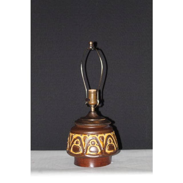 Mid 20th Century Mid 20th Century Roberto Rigon Style Ceramic Lamp For Sale - Image 5 of 13