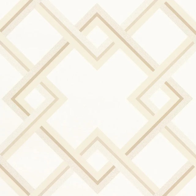 Not Yet Made - Made To Order Sample - Schumacher x Neisha Crosland Mah Jong Wallpaper in Light Ivory For Sale - Image 5 of 5