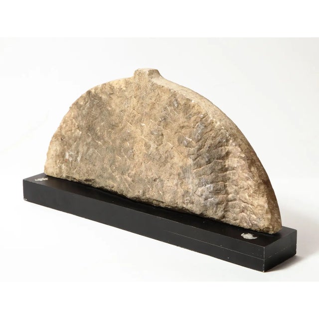 Mid 19th Century Rare Indian Islamic Carved Calligraphic Marble Tile, Circa 1860 For Sale - Image 5 of 10