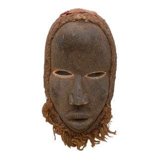 Vintage Kuba Raffia Beard Mask For Sale