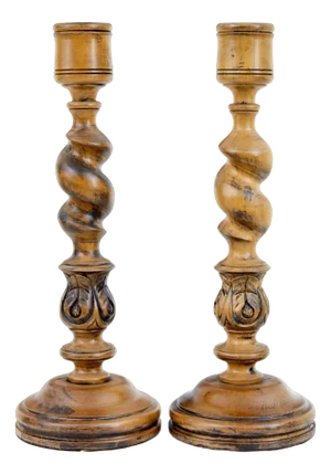 Large Early 20th Century Candlesticks, 1920s, Set of 2