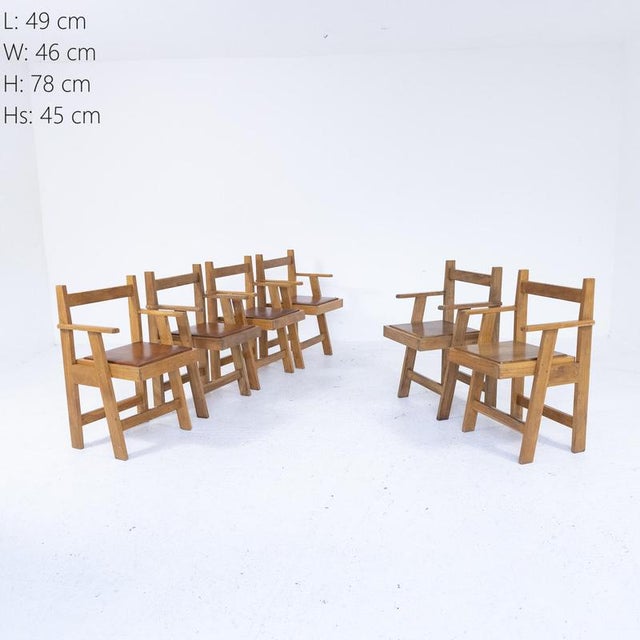 Vintage Rationalist Armchairs, 1970s, Set of 6 For Sale - Image 3 of 15