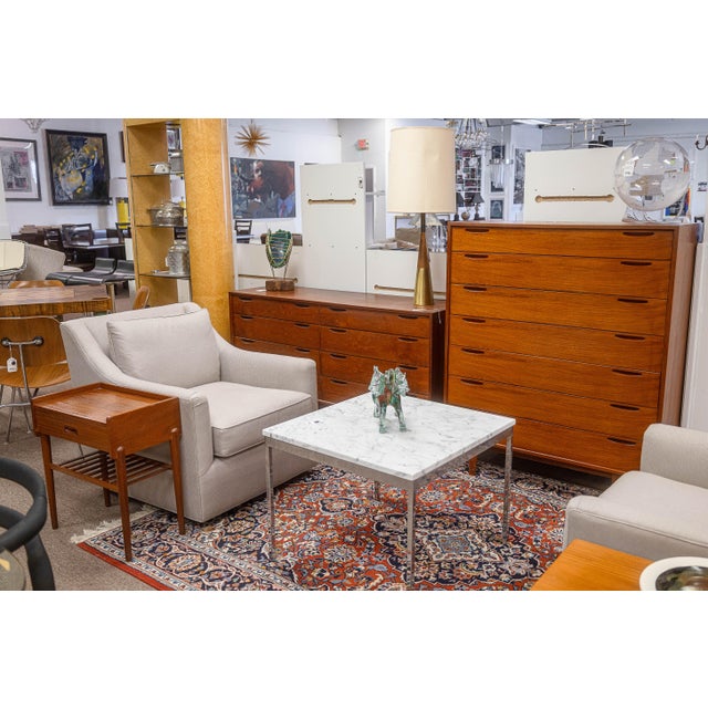 Ib Kofod-Larsen Ib Kofod Larsen for J Clausen & Son Brande Mobelfabrik Danish Teak Wood Lowboy For Sale - Image 4 of 6