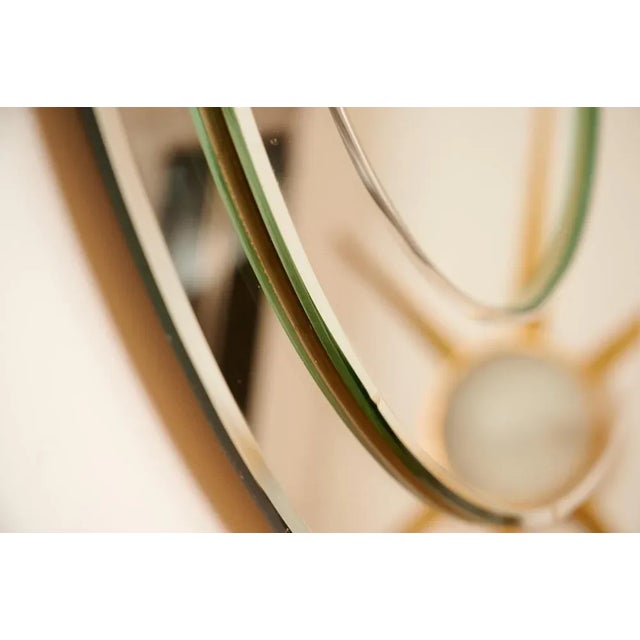 1970s Circular Mirror with Bevelled Glass, 1970s For Sale - Image 5 of 9