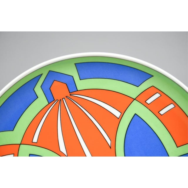 Ceramic 1960s Art Plates by Emilio Pucci for Rosenthal- A Pair For Sale - Image 7 of 10
