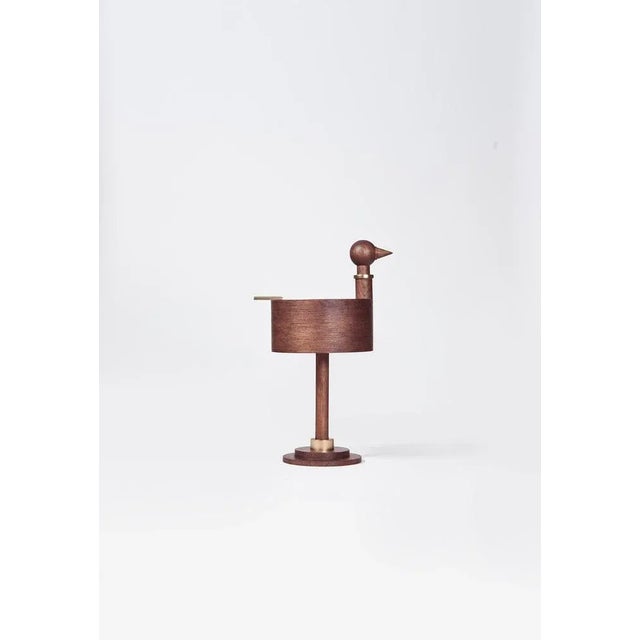 Rara Avis medium side table by Editiio Limited edition of 24 pieces, numbered Materials: French oak and 24k gold plated...