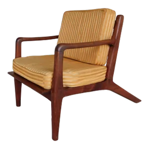 Vintage Teak Mid-Century Lounge Chair Attributed to Hans Wegner